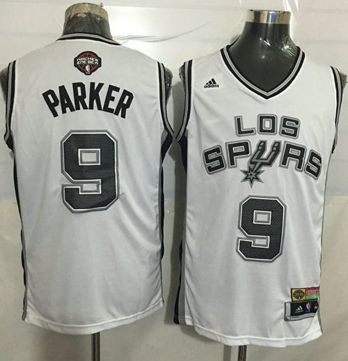 White Spurs #9 Tony Parker Latin Nights Stitched NBA Jersey